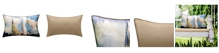 Edie@Home Watercolor Sailboats Decorative Pillow, 26 x 14